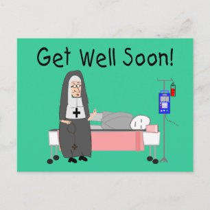 Nun "Get Well Soon"  Card