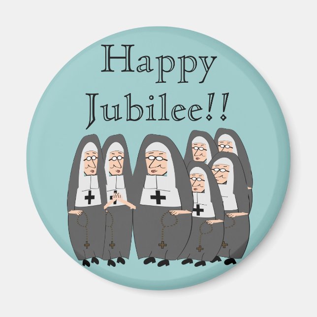 Nun Jubilee Cards Magnet (Front)