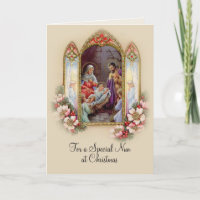 Nun Nativity Traditional Christmas Holy Family