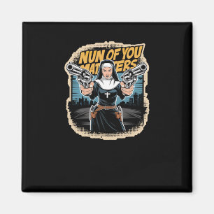 nun Of You S'' Funny Comic Page Art Lover Sticker Magnet