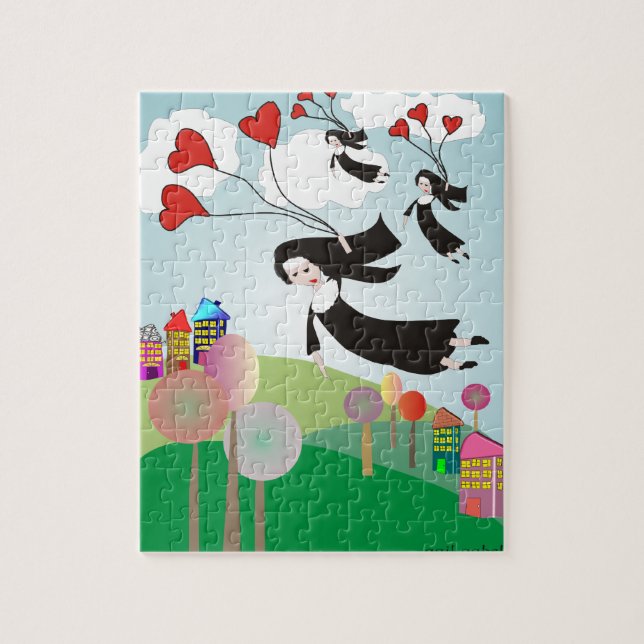 Nun Soaring Puzzle (Vertical)
