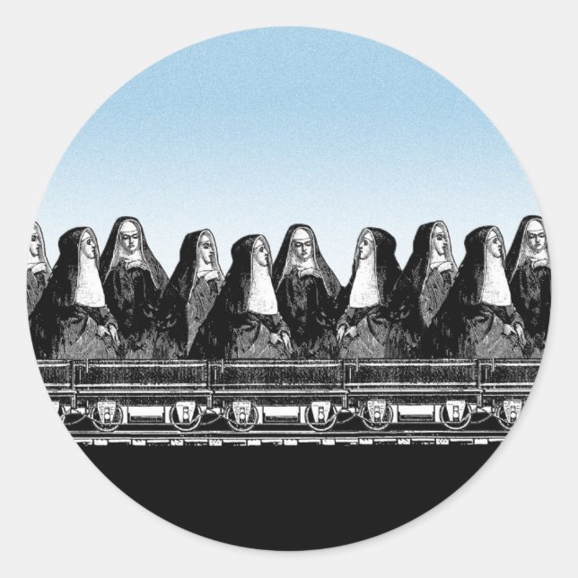 Nun Train Classic Round Sticker (Front)