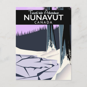 Nunavut Canada Travel poster Postcard