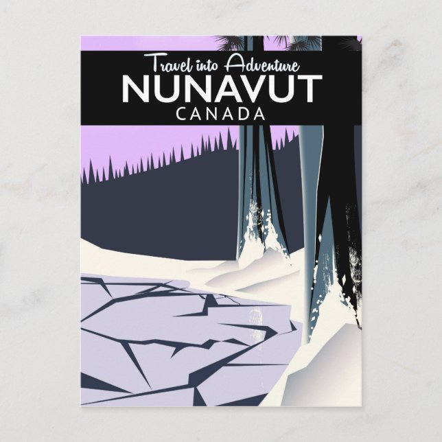 Nunavut Canada Travel poster Postcard (Front)