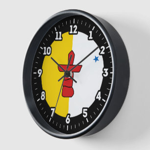Nunavut Flag Graphic Dial Clock