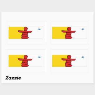 Nunavut Flags Graphic Rectangular Sticker