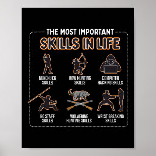 Nunchuck Skills The Most Important Skills In Life  Poster