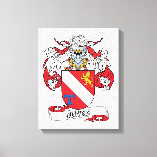 Nunez Family Crest Canvas Print (Front)