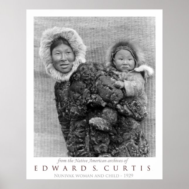 Nunivak Woman Carrying Child Poster (Front)