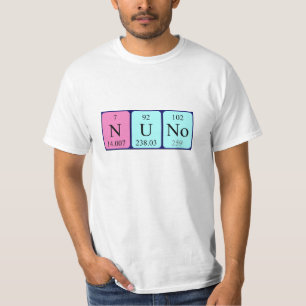 Nuno periodic table name shirt
