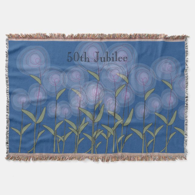 Nuns 50th Golden Jubilee Woven Blanket Floral (Front)