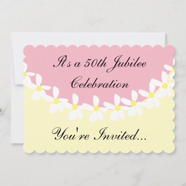 Nuns 50th Jubilee Celebration Invitations Pink (Front)