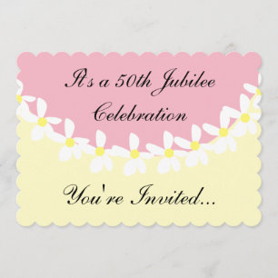 Nuns 50th Jubilee Celebration Invitations Pink