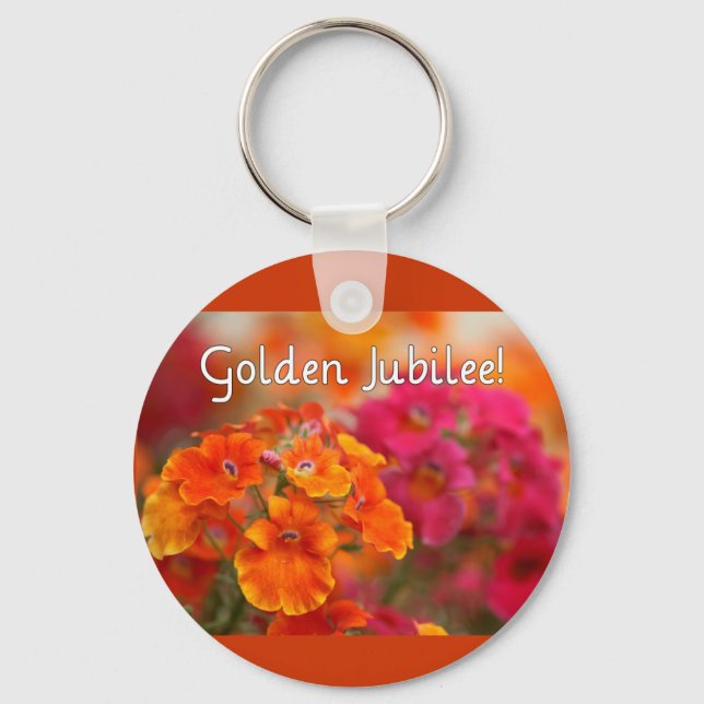 Nuns 50th Jubilee--Floral Design Gifts Key Ring (Front)