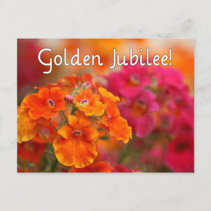 Nuns 50th Jubilee--Floral Design Gifts Postcard