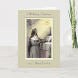 Nuns Birthday Blessings Celebration Card