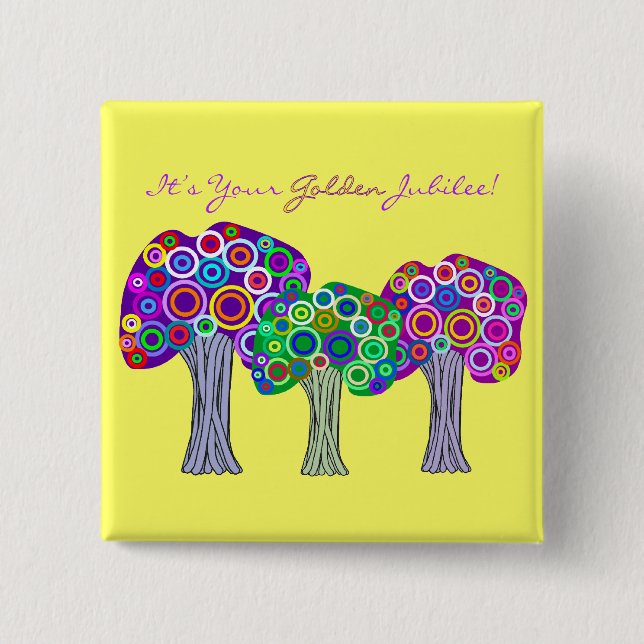 Nuns Golden Jubilee 50th Anniversary Gifts 15 Cm Square Badge (Front)