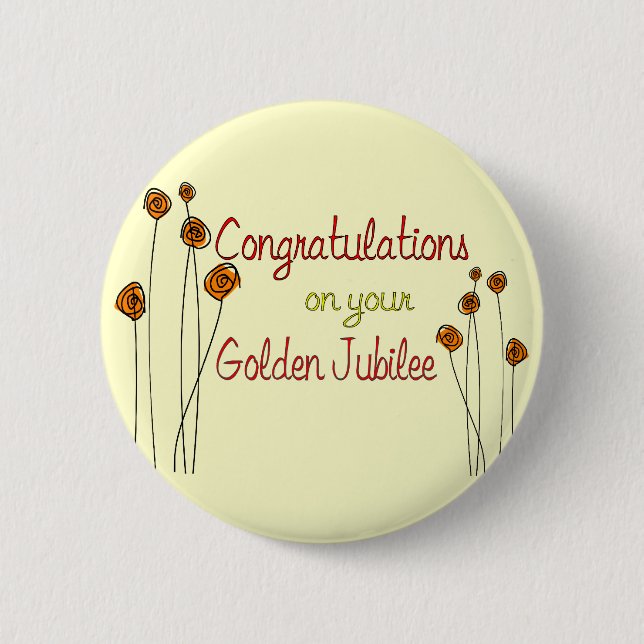Nuns Golden Jubilee (50th Anniversary) Gifts 6 Cm Round Badge (Front)