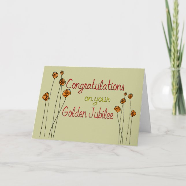 Nuns Golden Jubilee (50th Anniversary) Gifts Card (Front)