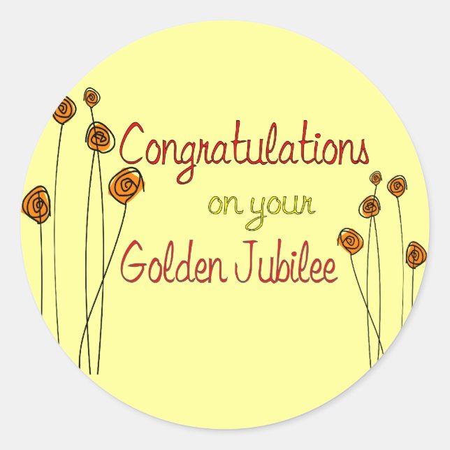 Nuns Golden Jubilee (50th Anniversary) Gifts Classic Round Sticker (Front)