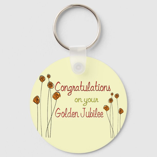 Nuns Golden Jubilee (50th Anniversary) Gifts Key Ring (Front)