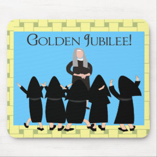 Nuns "Golden Jubilee" Cards & Tote Bags Mouse Mat