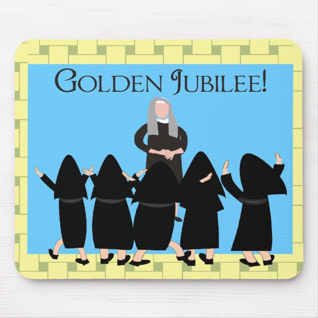 Nuns "Golden Jubilee" Cards & Tote Bags Mouse Mat (Front)
