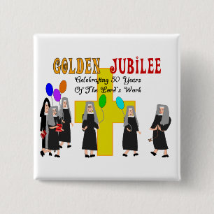 Nuns Golden Jubilee Gifts 15 Cm Square Badge