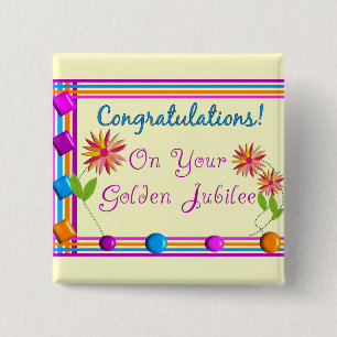 Nuns Golden Jubilee Gifts 15 Cm Square Badge