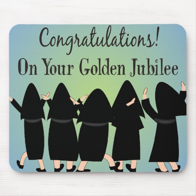 Nuns Golden Jubilee Gifts Mouse Mat (Front)
