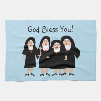 Nuns in Habits Tea Towel