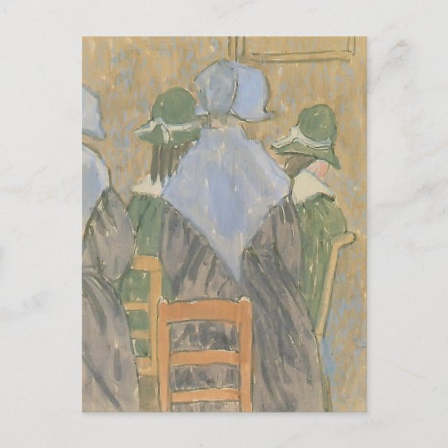 Nuns & schoolgirls standing in church by Gwen John Postcard (Front)