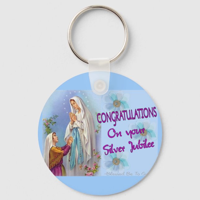 Nuns Silver Jubilee Gifts and Cards Key Ring (Front)