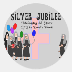 Nuns Silver Jubilee Gifts Classic Round Sticker