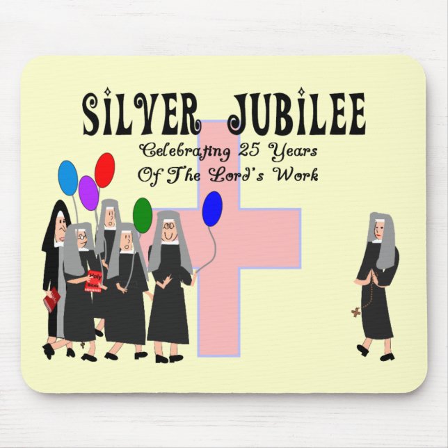 Nuns Silver Jubilee Gifts Mouse Mat (Front)
