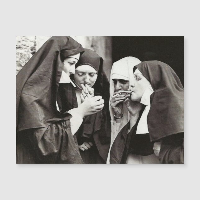 NUNS SMOKING VINTAGE PHOTO Card (Front)