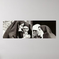 Nuns Smoking Vintage Photograph
