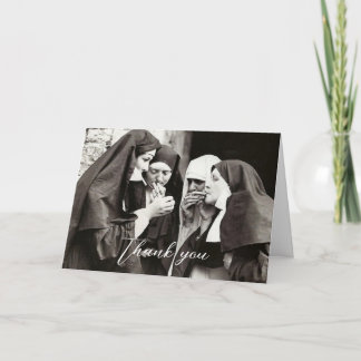 Nuns Smoking Vintage Photography  Thank You Card