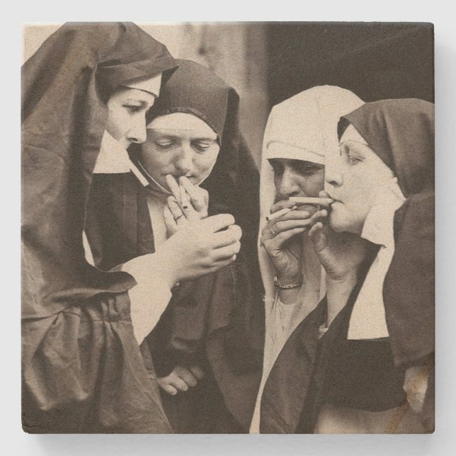 Nuns                                               stone coaster (Front)