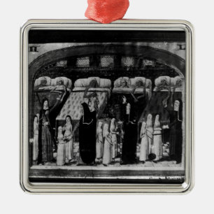 Nuns tending the sick at the Hotel Dieu Metal Tree Decoration