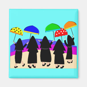 Nuns With Umbrellas "Expecting Rain" Magnet