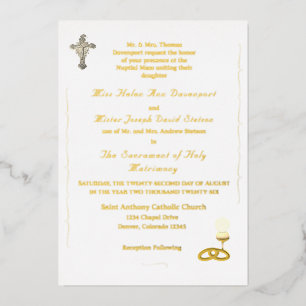 Nuptial Grace Catholic Wedding Invitation