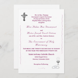 Nuptial Grace Catholic Wedding Invitation
