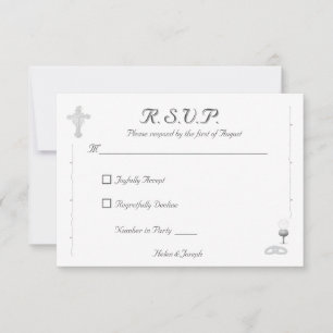 Nuptial Grace Catholic Wedding Response Card