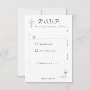 Nuptial Grace Catholic Wedding Response Card