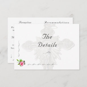 Nuptial Rose Catholic Wedding Enclosure Card