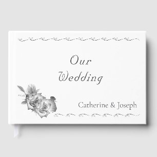 Nuptial Rose Catholic Wedding Guest Book