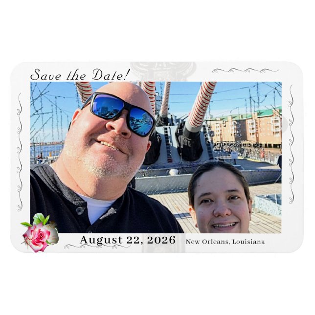 Nuptial Rose Catholic Wedding Magnet (Horizontal)