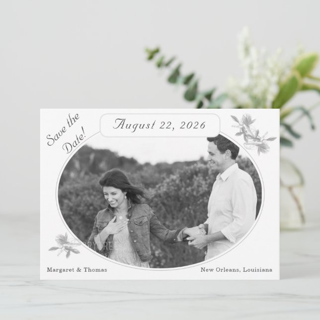 Nuptial Unity Catholic Flat Save The Date Card (Standing Front)