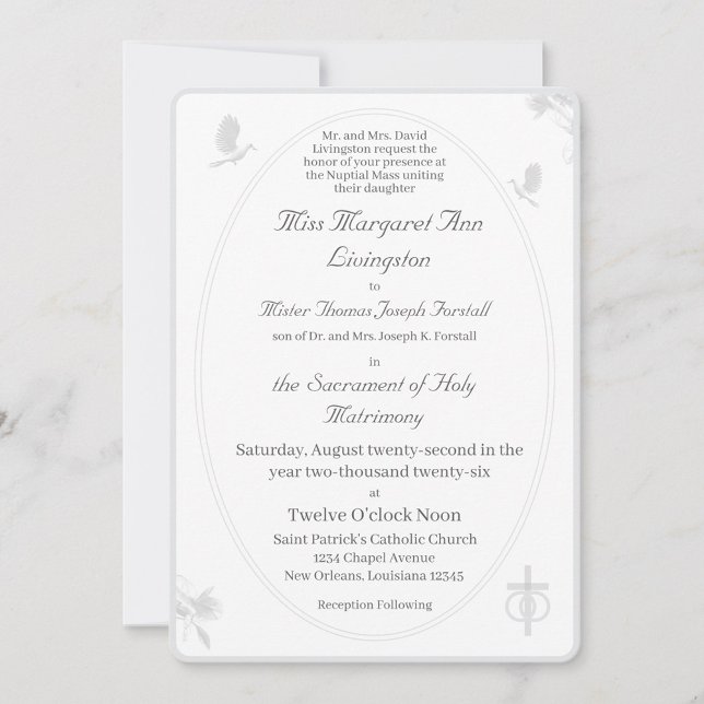 Nuptial Unity Catholic Wedding Invitation (Creator Uploaded)